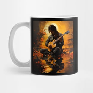 Guitar Lake Shadow Love Guitar Musician Mug